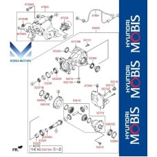 50-501 rear differential hyundai santa fe dm 2012-15